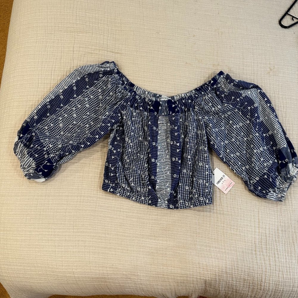 Forever 21 Off the Shoulder Crop Top